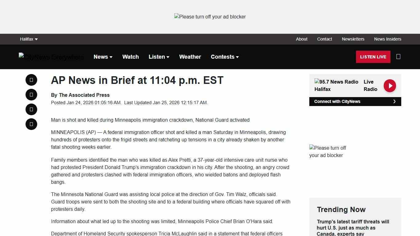 AP News in Brief at 11:04 p.m. EST