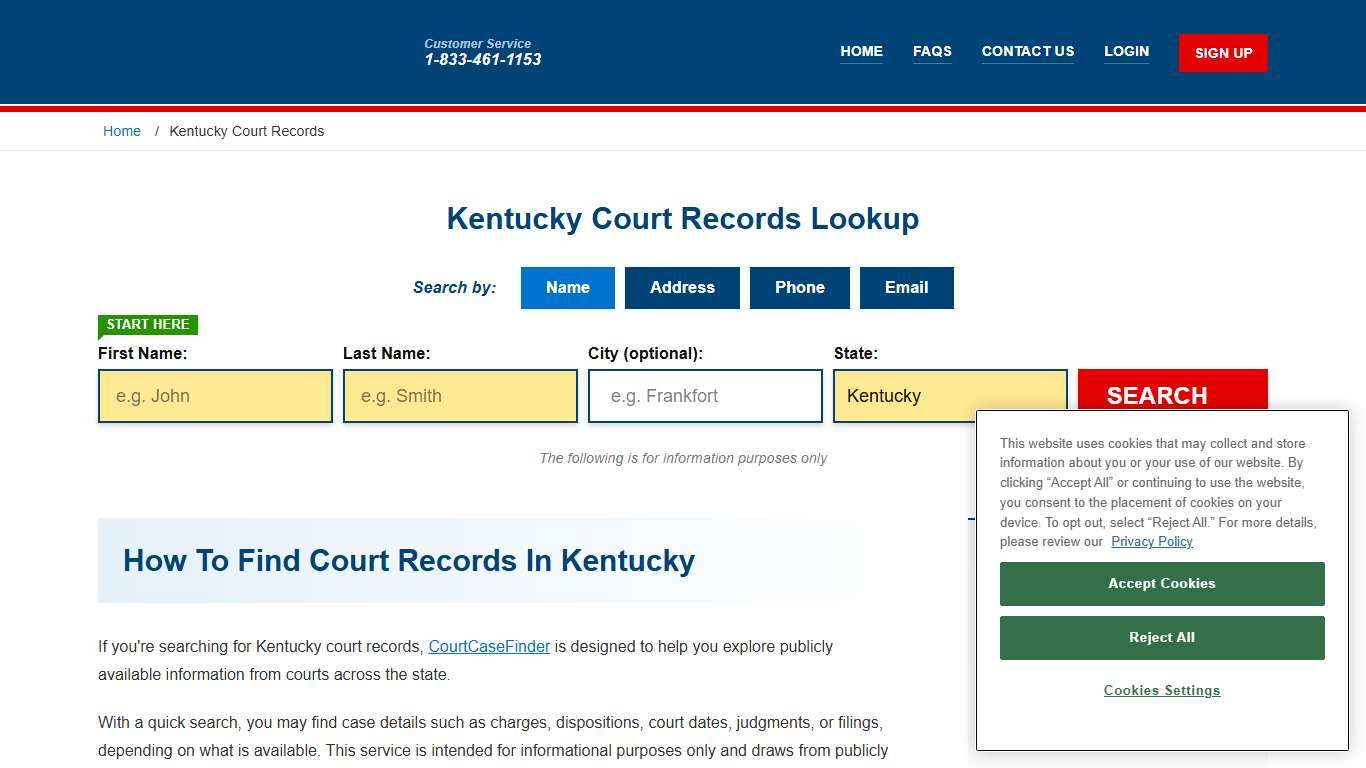 Kentucky Court Records Lookup - KY Court Case Search